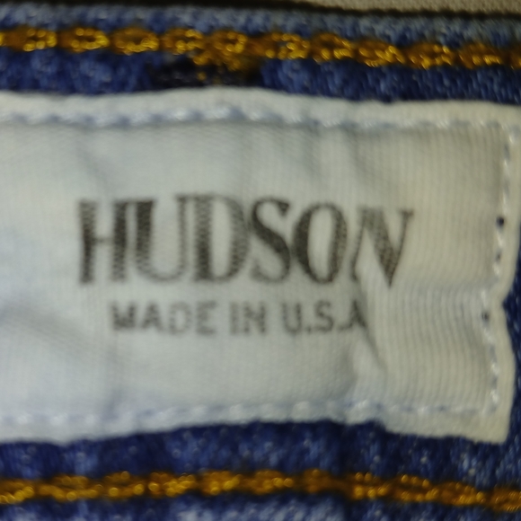 Hudson Jeans Classic Blue Straight Cuffed Leg Denim - Picture 7 of 13